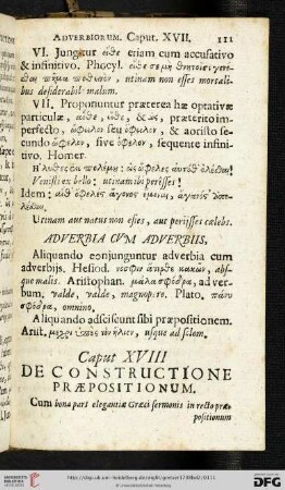 Caput XVIII: De constructione praepositionum