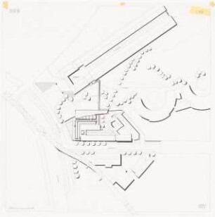 Museum für Verkehr und Technik am ehem. Anhalter Güterbahnhof, Berlin-Kreuzberg Schinkelwettbewerb 1982: Lageplan 1:200