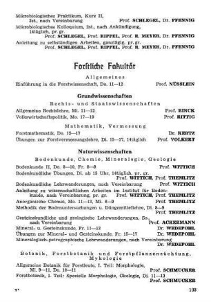 Forstliche Fakultät