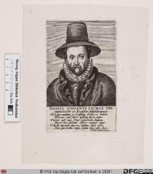 Bildnis Daniel Tossanus (eig. Toussain) d. Ä.