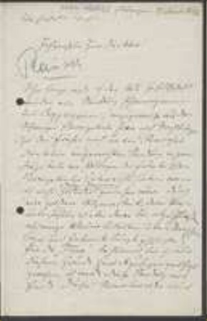 Brief von Paul Reinsch an Unbekannt