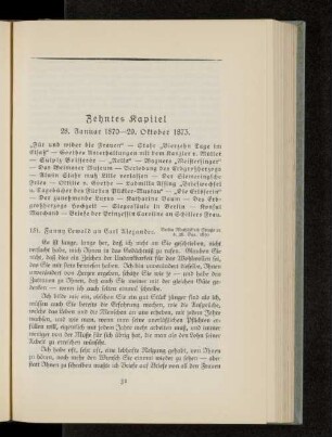 Zehntes Kapitel 28. Januar 1870-29. Oktober 1873.
