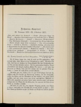 Zehntes Kapitel 28. Januar 1870-29. Oktober 1873.