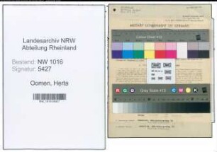 Entnazifizierung Herta Oomen , geb. 20.06.1912 ()