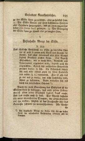 I. Fehlerhafte Menge der Säfte