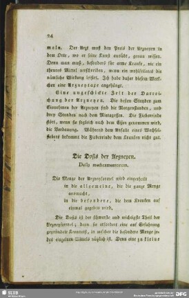 Die Dosis der Arzneyen