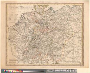 Postkarte von Deutschland = Nouvelle Carte des Postes de l'Allemagne