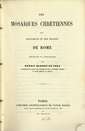 Les mosaiques chrétiennes des basiliques et des églises de Rome