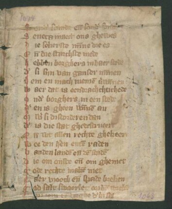Die dietsche doctrinale (Fragment)