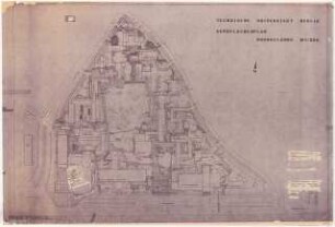 Technische Universität Berlin Nordgelände: Lageplan mit Grünflächenplan 1:500
