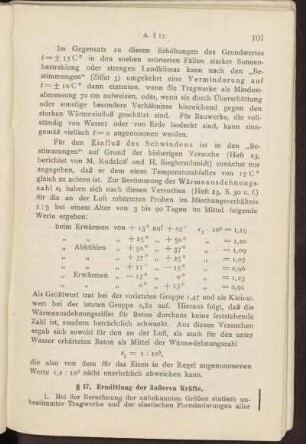 § 17. Ermittlung der äußeren Kräfte.