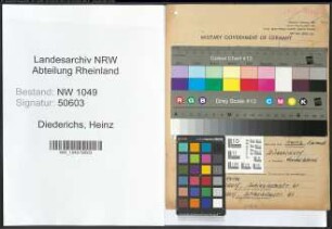 Entnazifizierung Heinz Diederichs , geb. 22.11.1913 (Angestellter)