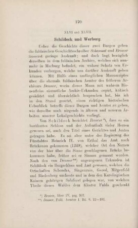 XLVI und XLVII. Schildeck und Werberg.