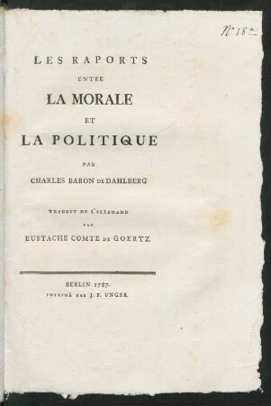 Les Raports Entre La Morale Et La Politique