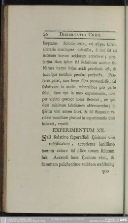 Experimentum XII