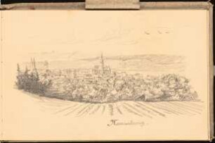 Skizzenbuch 1898-99: Naumburg perspektivische Ansicht