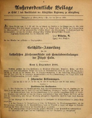 Amtsblatt der Preussischen Regierung zu Königsberg. 79. 1889
