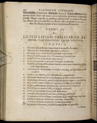 Caput III. De Licitis Litium Publicarum Remediis, Tam Religiosis, Quam Politicis.