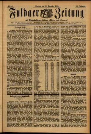 Ausgabe vom Montag, den 23. Dezember 1895.