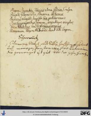 Handschriftliche Notizen.
