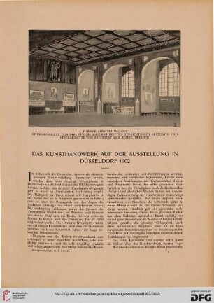 Das Kunsthandwerk auf der Ausstellung in Düsseldorf 1902