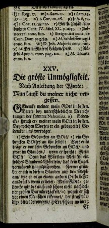 XXV. Die gröste Unmögligkeit.