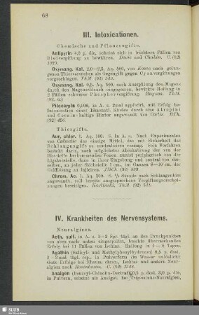 IV. Krankheiten des Nervensystems