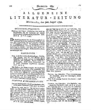 Taschenbuch für die neuste Literatur und Philosophie. Frankfurt, Leipzig 1786