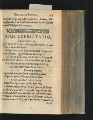 Usus Exercitatio.