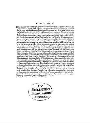 Aldus Lectori S.