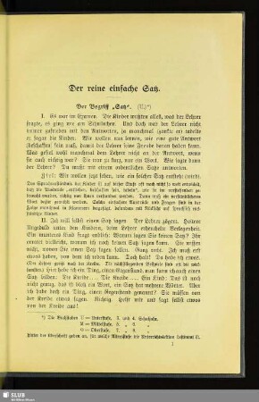 Der reine einfache Satz