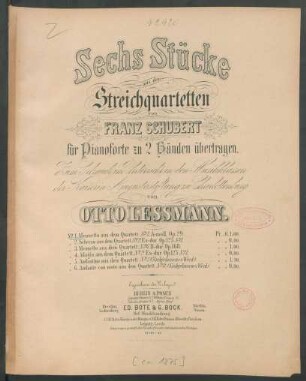 No. 1: Menuetto aus dem Quartett No. 1 (a-Moll) : op. 29