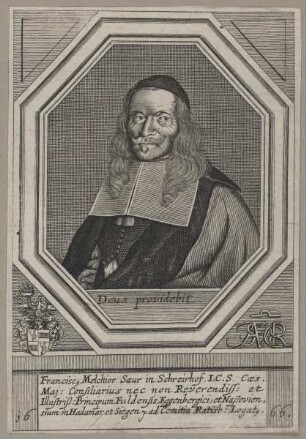 Bildnis des Franciscus Melchior Saur