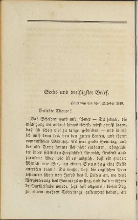 Sechs und dreißigster Brief.
