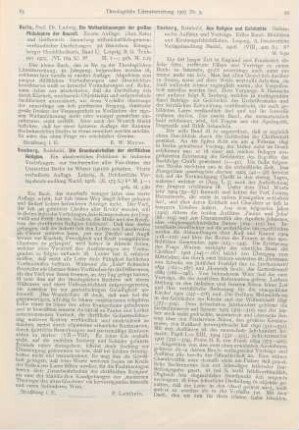 85 [Rezension] Seeberg, Reinhold, Die Grundwahrheiten der christlichen Religion. 4., verb. Aufl