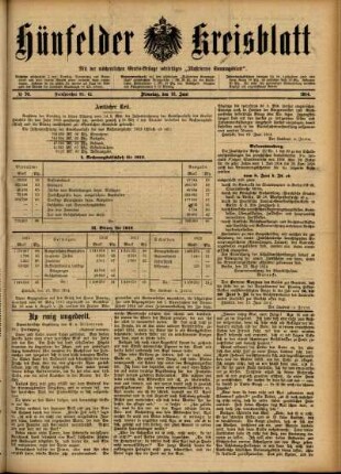 Ausgabe vom Dienstag, den 16. Juni 1914.