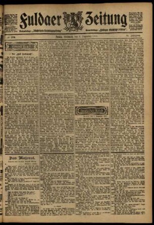 Erste Ausgabe vom Mittwoch, den 02. Dezember 1903.