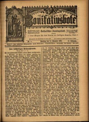 Ausgabe vom Sonntag, den 24. Dezember 1899.