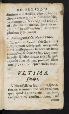 Ultima syllaba.