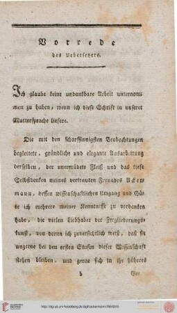 Vorrede des Übersetzers