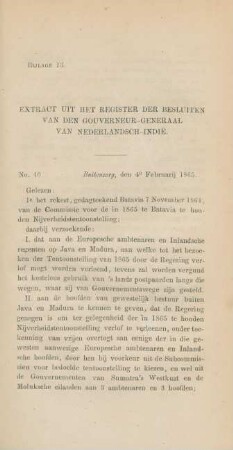 Bijlage 13. Extract uit het register der besluiten van den gouverneur-generaal van Nederlansch-Indie