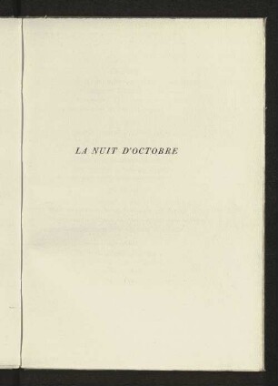 La Nuit d'Octobre