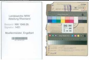 Entnazifizierung Engelbert Muellenmeister , geb. 10.05.1898 (Angestellter)
