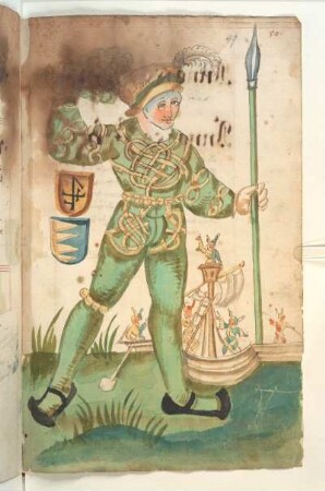 Schembartläufer mit Wappen und Hölle: Narrenschiff, 1506