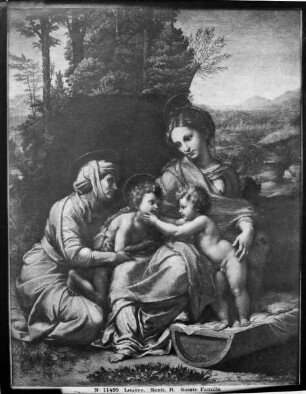 Maria mit Christuskind, Elisabeth und Johannesknaben / Sogenannte kleine Heilige Familie / La Petite Sainte Famille