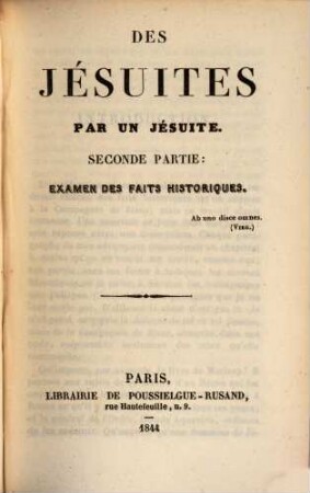 Des Jésuites par un Jesuite, 2
