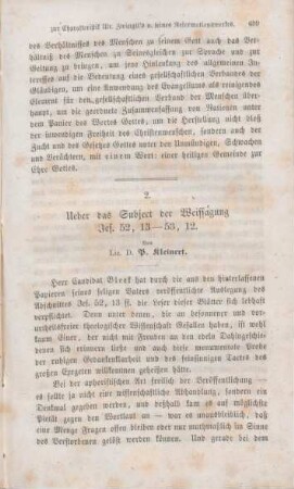 699-752 Ueber das Subject der Weissagung Jes 52,13-53,12