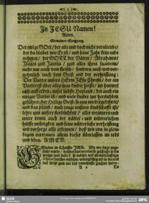 Leichenpredigt : Gemeiner Eingang. Leich-Text. erklärung des Texts. Lehr-Puncten