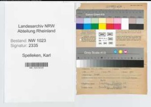 Entnazifizierung Karl Spelleken , geb. 20.01.1893 (Syndikus)