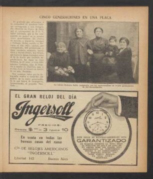 Cinco generaciones en una placa